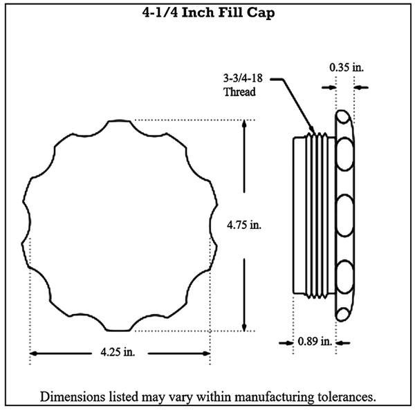 4-1-4FillCap Easy Turn Fill Cap with O-Ring