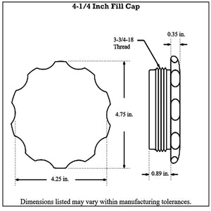4-1-4FillCap1 Pro-werks Easy Turn Filler Cap with O-Ring 4-1 4 Inch with Lanyard Boss Polished