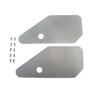 Pair of Pro-Werks flat aluminum canards wings with mounting holes, shown with ten button-head screws