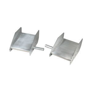 Pair of Pro-Werks aluminum front canard wings with riveted skins, upright end plates and round mounting tubes
