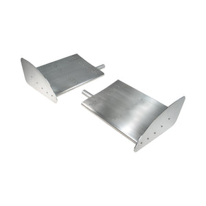 Pair of Pro-Werks aluminum canards wings outer tip sections, riveted curved end plates and round mounting tubes