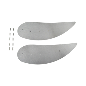 Pro-Werks pair of curved aluminum front wing panels with five mounting holes each, shown with ten button-head fasteners