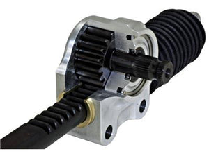 C42-334_9 6.4:1 Ratio, Stiletto Fast Ratio Rack N Pinion, 11-1/4 Inch Width 3 8 Inch Rod End Zero Degree: Bolt Horizontal