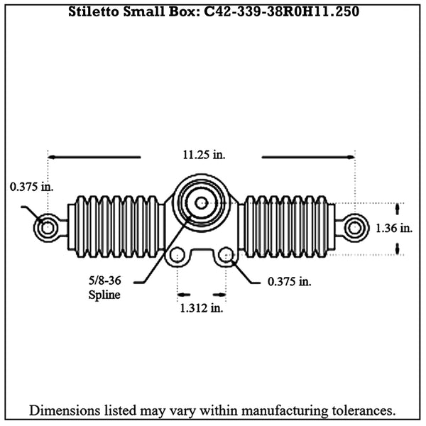 12:1 Ratio, Stiletto Gen5 Small Box Dragster Rack and Pinion