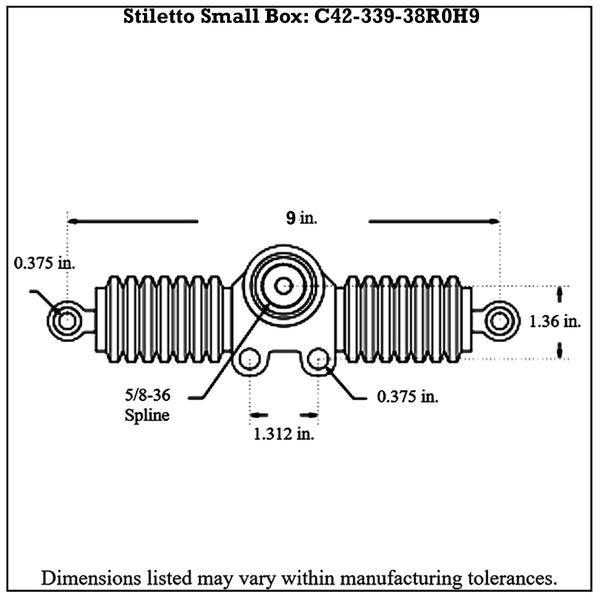 12:1 Ratio, Stiletto Gen5 Small Box Dragster Rack and Pinion