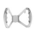 Silver Anodized Base / Undrilled Base - with Button Tabs / Polished Grips
