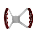 Raw Aluminum Base / Undrilled Base / Red Grips