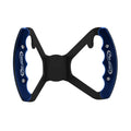 Black Anodized Base / Undrilled Base - with Button Tabs / Blue Grips