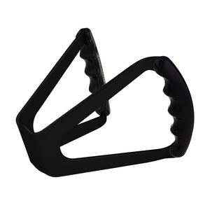 Pro-Werks butterfly steering wheel in black with finger-grooved grips, shown at a three-quarter angle