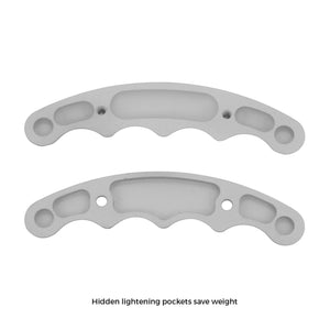 C42-490_3 Pro-werks Ergonomic Billet Aluminum Butterfly Wheel Grips with Hardware Polished