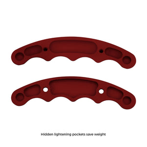 C42-491_2 Pro-werks Ergonomic Billet Aluminum Butterfly Wheel Grips with Hardware Red