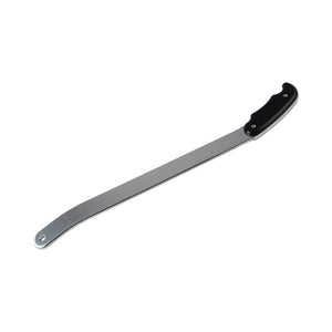 Pro-Werks polished billet aluminum brake car lever, 18 inches long, with black billet grip and single mounting hole at the base