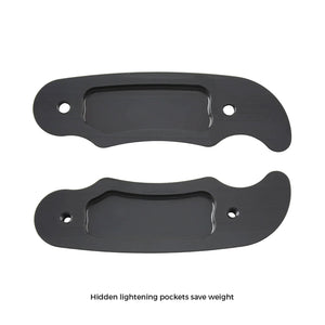 C42-557_4 Pro-werks Polished Billet Aluminum Brake / Control Lever, with Billet Grips 18 Inches Long: 5 16 Inch Thick Black