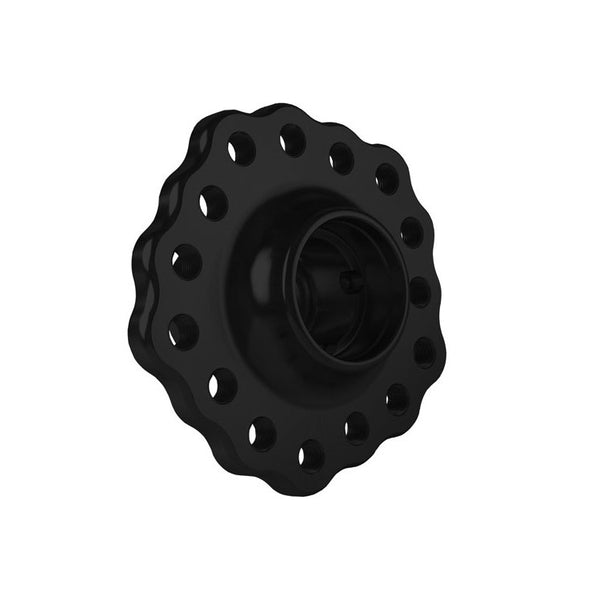 C42-590_7_3d1fc975-52de-44b3-bd91-efdad77e85e2 Black Billet Aluminum Anglia Wheel Hub Drilled: 5 on 4-1 2 Inch - 5 on 4-3 4 Inch - 5 on 5 Inch