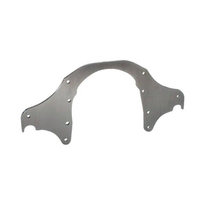 C52-556_1 Pro-werks Aluminum Profiled Front Motor Plate Big Block Chevy 3 8 Inch Thick: 1-3 8 Inch Notch