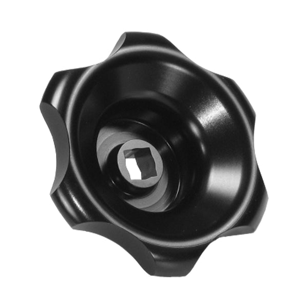 C72-250_1 Square Drive Billet Aluminum Bottle Valve Knob 0.290 in. Black