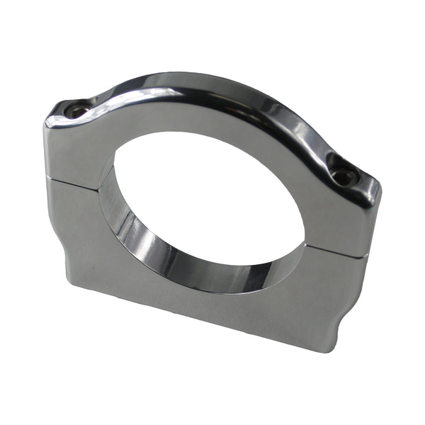 C72-324_7 Billet Aluminum Universal Clamp. Includes Stainless Steel Hardware 2.437 Inch - Also fits Sway-a-way (Race Runner) shock reservoirs Polished