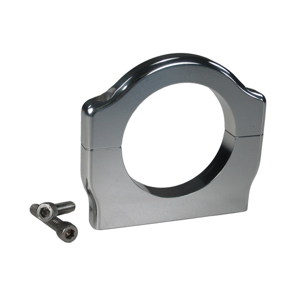 C72-326_1 Billet Aluminum Universal Clamp. Includes Stainless Steel Hardware 2.5 Inch - Also fits large King reservoirs Polished