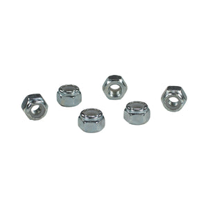 C73-033_1 Pro-werks Plated Steel Nylock Nuts, Grade 5 Full Height 1 4-28: Pack of 6
