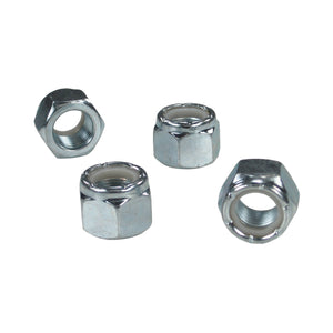 C73-043_1 Pro-werks Plated Steel Nylock Nuts, Grade 5 Full Height 5 8-18: Pack of 4