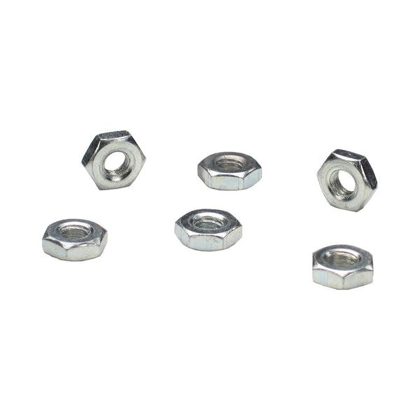 C73-052_1 Plated Steel Jam Nuts, Grade 5 Right Hand 1 4-28: Pack of 6