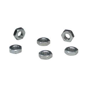 C73-053_1 Pro-werks Plated Steel Jam Nuts, Grade 5 Left Hand 1 4-28: Pack of 6