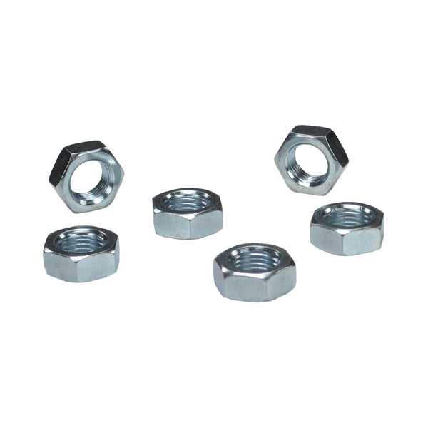 C73-060_1 Plated Steel Jam Nuts, Grade 5 Right Hand 1 2-20: Pack of 6