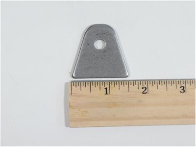 C73-095-RULER 1/4 Inch Hole, 1/8 Inch Thick, 7/8 Inch Hole Height, Mild Steel Flat Weld Tab