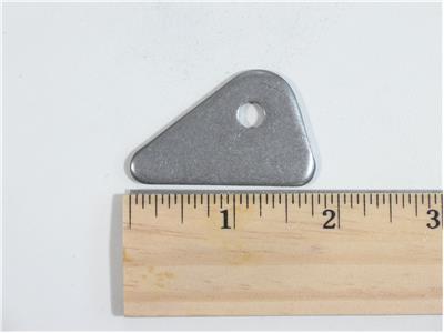 C73-098-RULER 1/4 Inch Hole, 1/8 Inch Thick, 11/16 Inch Hole Height, Mild Steel Flat Weld Tab