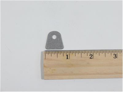 C73-101-RULER 3/16 Inch Hole, 1/16 Inch Thick, 1/2 Inch Hole Height, Mild Steel Flat Weld Tab