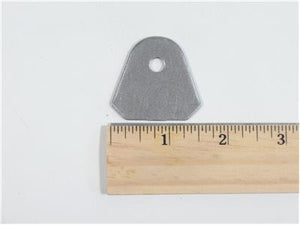 C73-103-RULER Pro-werks 1/4 Inch Hole, 3/32 Inch Thick, 15/16 Inch Hole Height, Mild Steel Flat Weld Tab Each