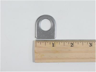 C73-104-RULER 5/8 Inch Hole, 3/32 Inch Thick, 3/4 Inch Hole Height, Mild Steel Flat Weld Tab