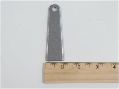 C73-106-RULER 1/4 Inch Hole, 1/8 Inch Thick, 3 Inch Hole Height, Mild Steel Flat Weld Tab