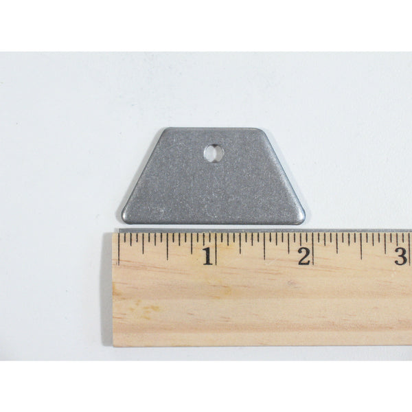 C73-107-RULER 3/16 Inch Hole, 1/8 Inch Thick, 3/4 Inch Hole Height, Mild Steel Flat Weld Tab