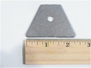 C73-109-RULER Pro-werks 1/4 Inch Hole, 3/32 Inch Thick, 7/8 Inch Hole Height, Mild Steel Flat Weld Tab Each