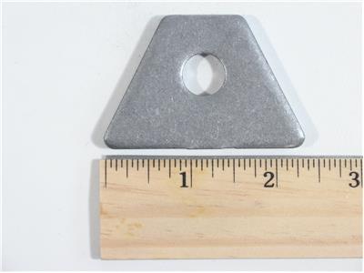 C73-112-RULER 1/2 Inch Hole, 1/4 Inch Thick, 7/8 Inch Hole Height, Mild Steel Flat Weld Tab