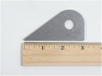 C73-113-RULER 1/2 Inch Hole, 3/16 Inch Thick, 1-3/16 Inch Hole Height, Mild Steel Flat Weld Tab