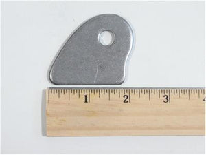 C73-114-RULER Pro-werks 3/8 Inch Hole, 1/8 Inch Thick, 1-3/16 Inch Hole Height, Mild Steel Flat Weld Tab Each