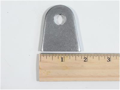 C73-117-RULER 1/2 Inch Hole, 1/4 Inch Thick, 1-3/8 Inch Hole Height, Mild Steel Flat Weld Tab