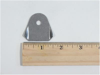 C73-118-RULER 1/4 Inch Hole, 3/32 Inch Thick, 15/16 Inch Hole Height, Mild Steel Bent Weld Tab