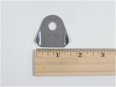 C73-119-RULER 3/8 Inch Hole, 3/32 Inch Thick, 15/16 Inch Hole Height, Mild Steel Bent Weld Tab