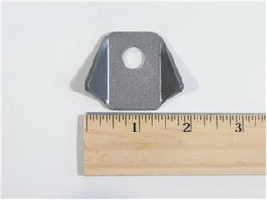 C73-121-RULER Pro-werks 7/16 Inch Hole, 1/8 Inch Thick, 1 Inch Hole Height, Mild Steel Bent Weld Tab Each