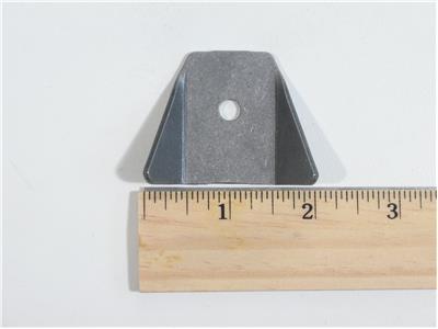 C73-122-RULER 1/4 Inch Hole, 3/32 Inch Thick, 7/8 Inch Hole Height, Mild Steel Bent Weld Tab