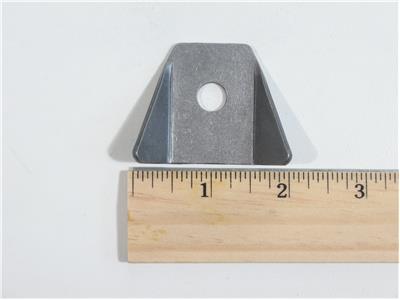 C73-123-RULER 3/8 Inch Hole, 3/32 Inch Thick, 7/8 Inch Hole Height, Mild Steel Bent Weld Tab