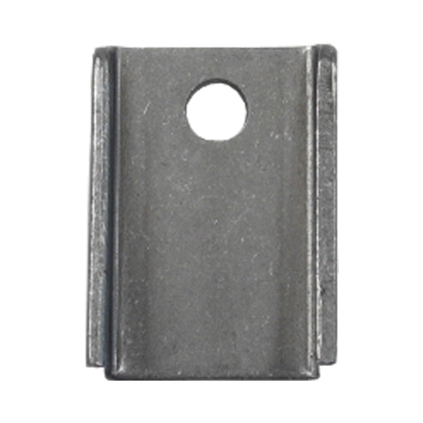 C73-126-CLIP 1/4 Inch Hole, 3/32 Inch Thick, 1-1/4 Inch Hole Height, Mild Steel Bent Weld Tab Each