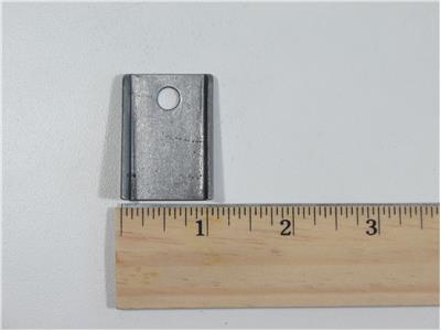 C73-126-RULER 1/4 Inch Hole, 3/32 Inch Thick, 1-1/4 Inch Hole Height, Mild Steel Bent Weld Tab