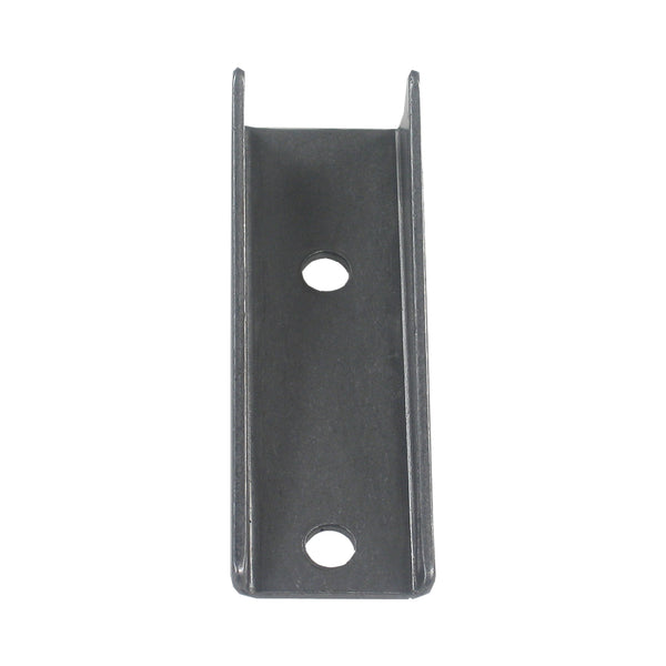 C73-127-CLIP Two 1/4 Inch Holes, 3/32 Inch Thick, 3.06 Inch Hole Height, Mild Steel Bent Weld Tab Each