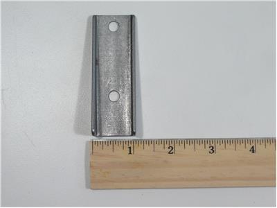 C73-127-RULER Two 1/4 Inch Holes, 3/32 Inch Thick, 3.06 Inch Hole Height, Mild Steel Bent Weld Tab