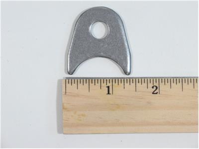 C73-130-RULER 3/8 Inch Hole, 1/8 Inch Thick, 9/16 Inch Hole Height, 1-1/4 Inch Tube, Mild Steel Radius Weld Tab