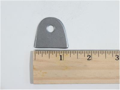 C73-131-RULER 1/4 Inch Hole, 1/16 Inch Thick, 11/16 Inch Hole Height, Mild Steel Flat Weld Tab